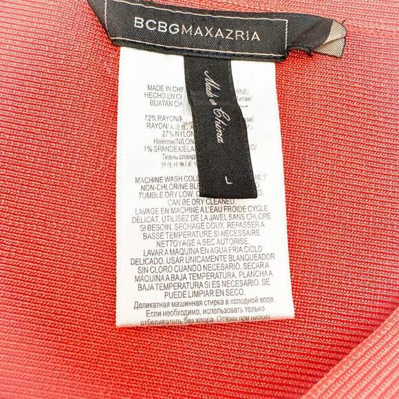 BCBG Maxazria Classic Bandage Bodycon Mini Skirt Orange Size L - Picture 4 of 6